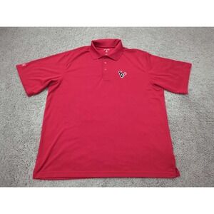 Houston Texans Polo Shirt Mens XL Red Short Sleeve NFL Antigua